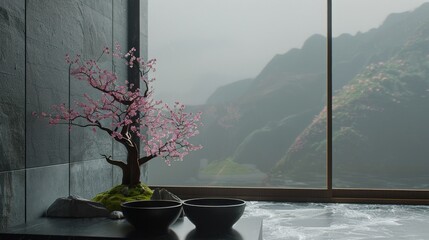 Wall Mural - Zen Interior with a View