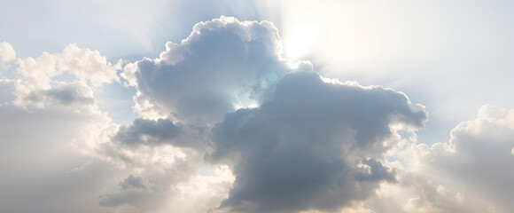 cloudy sky with soft sunlight natural weather atmosphere view