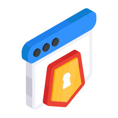 Sticker - Modern design icon of web security

