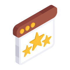 Sticker - A unique design icon of web ranking 

