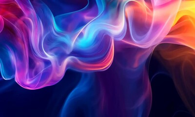Wall Mural - Abstract Colorful Smoke