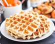 © wudu_8 - A cozy Halloween breakfast with family pumpkin-shaped waffles