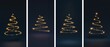 © BoOm - Glowing decorative Christmas trees on dark background.