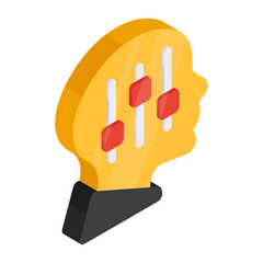 Sticker - An editable design icon of mind equalizer 

