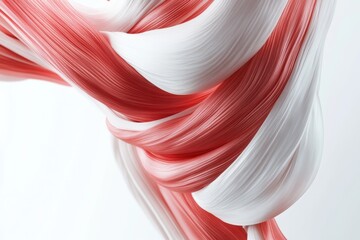 Poster - The intricate structure of red and white muscle fibers displays their natural curves and texture under soft lighting. Generative AI