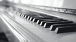 © tiagozr - Close-up of black and white piano keys, focusing on detail and texture.