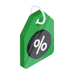 Sticker - Creative design icon of discount tag

