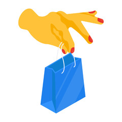 Canvas Print - Creative design icon of shopping bag

