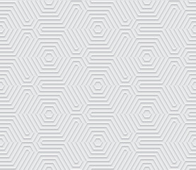 Grey light geometric pattern, 3d soft emboss background