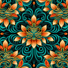 seamless pattern with flowers