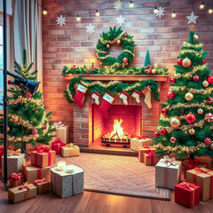 christmas tree with gifts