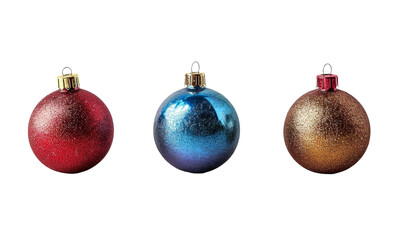 Wall Mural - Christmas balls isolated on white or transparent background