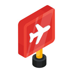 Canvas Print - Perfect design icon of airport board 

