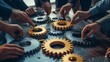 © Nabila - Business Teamwork Concept with Gears