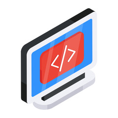 Unique design icon of system coding

