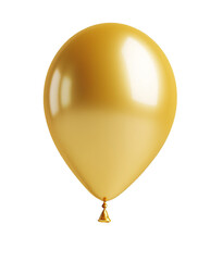 Wall Mural - shiny gold party balloons isolated on white background 