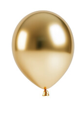 Wall Mural - shiny gold party balloons isolated on white background 