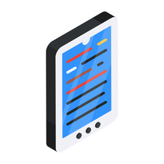 Unique design icon of mobile coding

