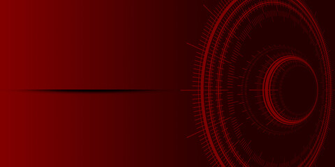 Wall Mural - abstract dark gradient red technology background