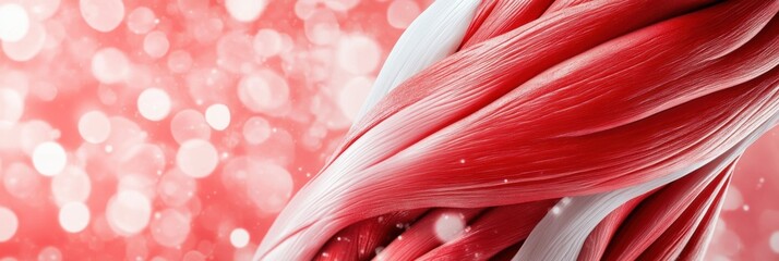 Aufkleber - Explore the intricate details of red and white muscle tissue that reveal the complexity and beauty of biological structures. Generative AI