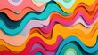 © savittree - Colorful paper cutout background in pop art style, featuring layered zig-zags and curves, blending bold colors for a dynamic look