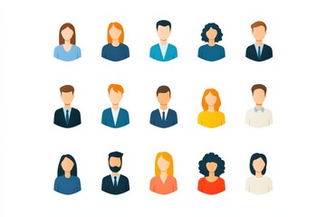 Wall Mural - stylish user profile icons for social media
