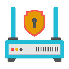 Wall Mural - Perfect design icon of secure router

