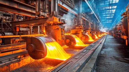 Green steel manufacturing processes being implemented in a modern industrial steel facility.