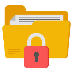 Poster - Modern design icon of locked folder

