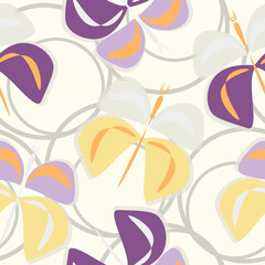 Poster - seamless pattern with flowers