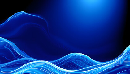 Wall Mural - abstract wave blue pattern. stock illustration isolated with white highlights, png