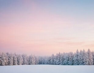 Minimalist winter background with soft pastel colors