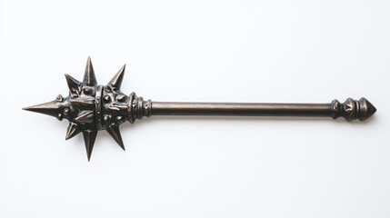 Wall Mural - A medieval spiked mace on a white backdrop