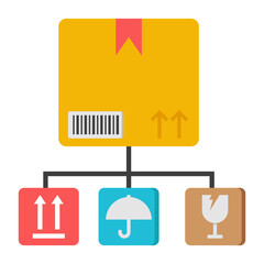 Poster - Parcel network icon in trendy design

