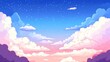 © Stock Spectrum - Dreamy Pastel Sunset Sky with Fluffy Clouds and Stars, clouds , sky