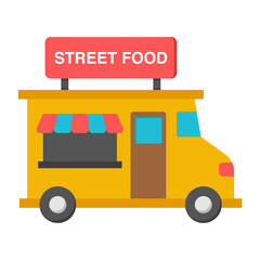 Canvas Print - Modern design icon of street food

