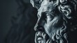 © xartproduction - Detailed close-up of a classical statue with intricate features highlighting artistry and craftsmanship in a dimly lit environment