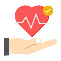 Sticker - Modern design icon of heart care

