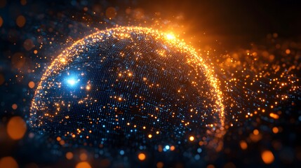 glowing sphere of lights