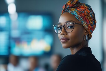 Confident Woman Financial Advisor in Office Setting