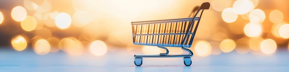 Shopping cart icon with digital ecommerce elements,  concept of retail sales, discounts and online offers, news, shopping and consumerism	