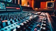 © ArpPSIqee - A well-organized music recording studio with professional equipment, Instruments and recording gear set up for creativity, Classic photo of