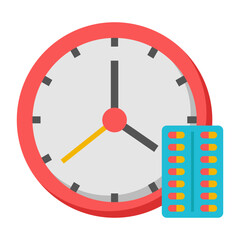 Sticker - Modern design icon of medicine time

