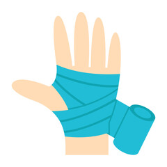 Poster - Perfect design icon of hand bandage 

