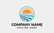 © Morshed - sunset, sun and waves logo branding design. Editable and pixel perfect art and illustration.