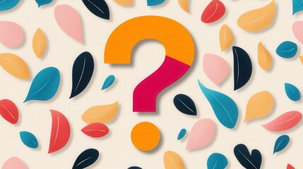 Wall Mural - vibrant abstract question mark, a colorful and engaging illustration featuring a bold question mark 