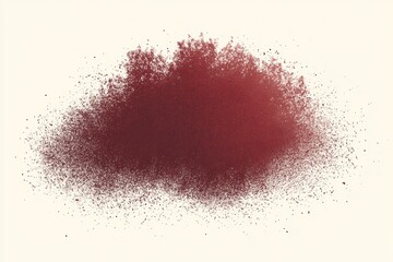 A burst of red powder creates a cloud of color against a white background.