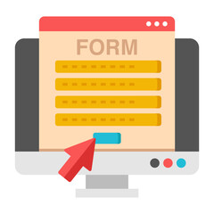 Sticker - Premium design icon of click form

