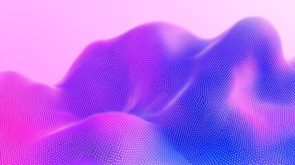 Abstract pink and blue digital wave with a soft gradient.