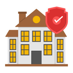 Poster - Editable design icon of secure home

